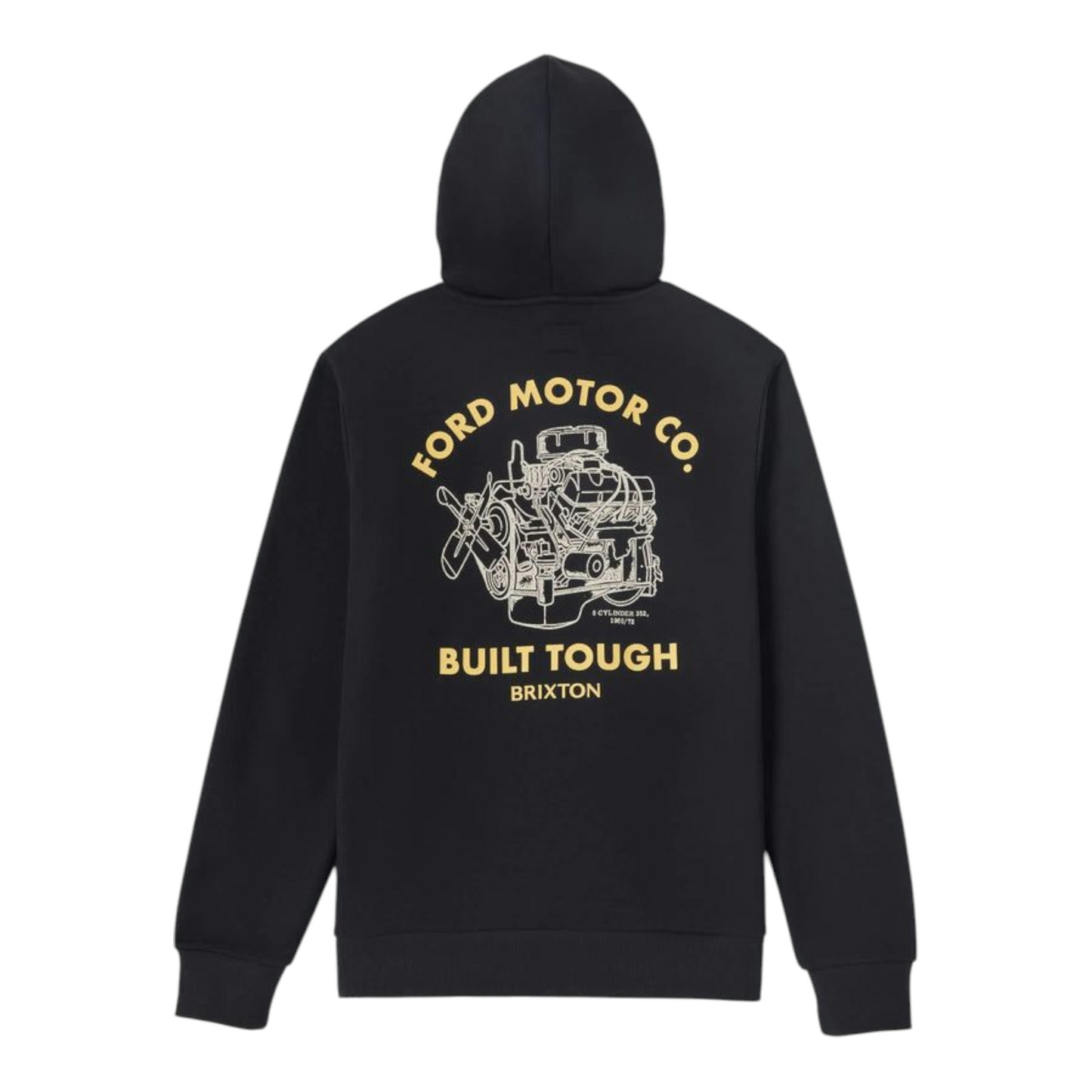 BRIXTON FORD BUILT TOUGH HOODIE BURNT RUBBER