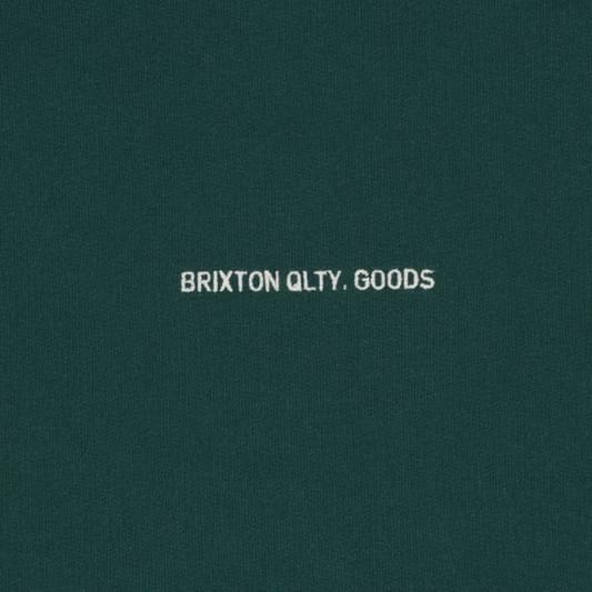 BRIXTON EMBROIDERED HEAVY WEIGHT CREW DEEP EMERALD