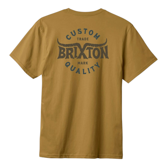 BRIXTON GIBSON STANDARD TEE DIJON WORN WASH