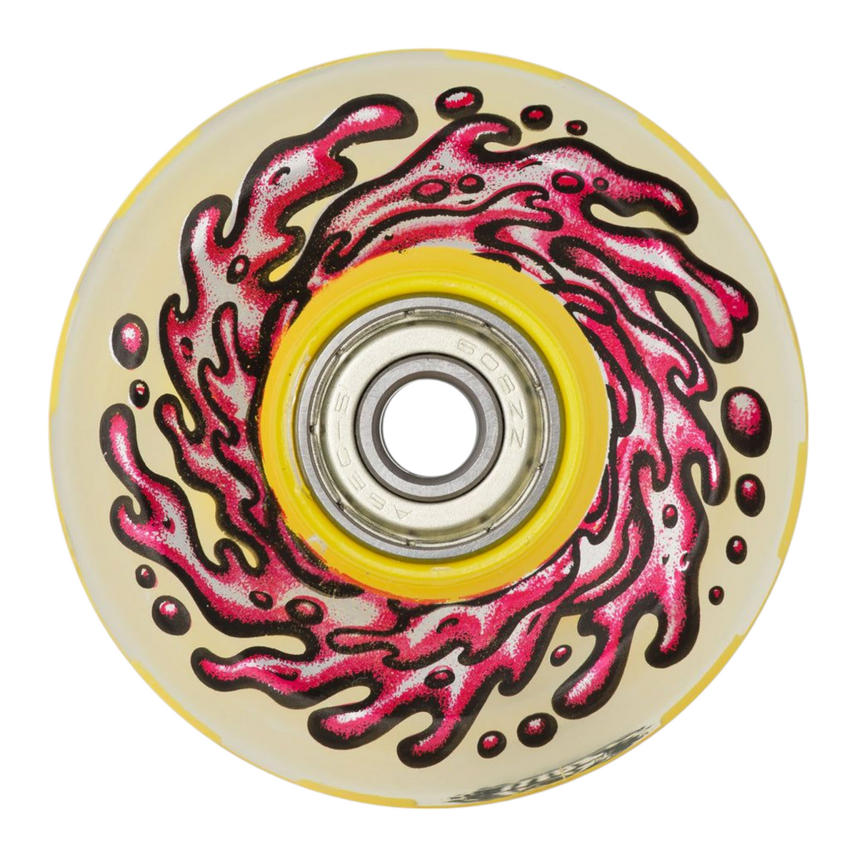 SLIME BALLS LIGHT UP WHEELS YELLOW WITH RED LEDS 78A