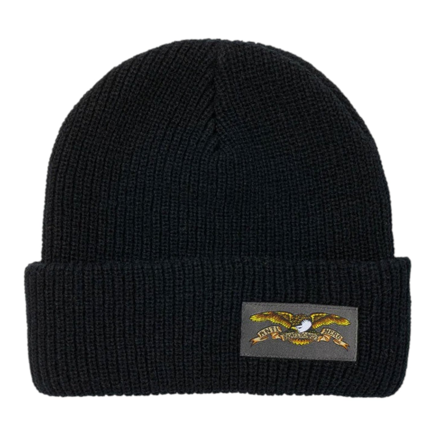 ANTIHERO FULL EAGLE LABEL CUFF BRANIE BLACK GREY