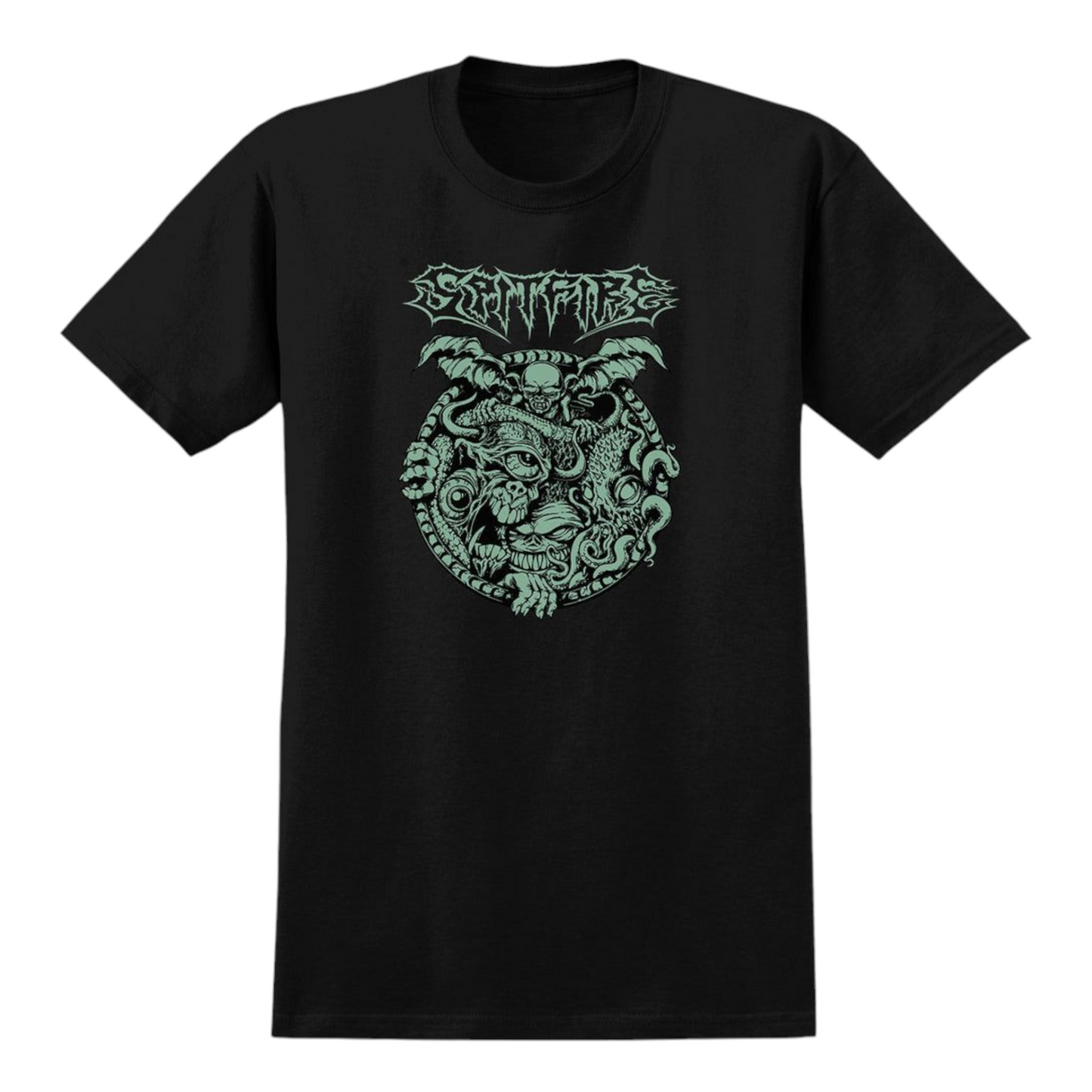 SPITFIRE DEMONGATE TEE GLOW IN THE DARK BLACK