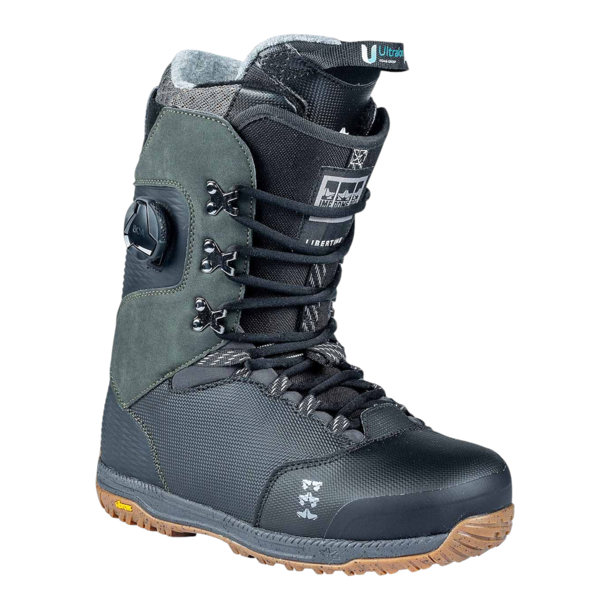 ROME LIBERTINE HYBRID BOA BLACK/OLIVE 2024 – Rumor Boardshop