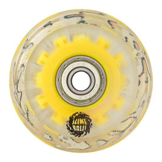 SLIME BALLS LIGHT UP WHEELS YELLOW WITH RED LEDS 78A
