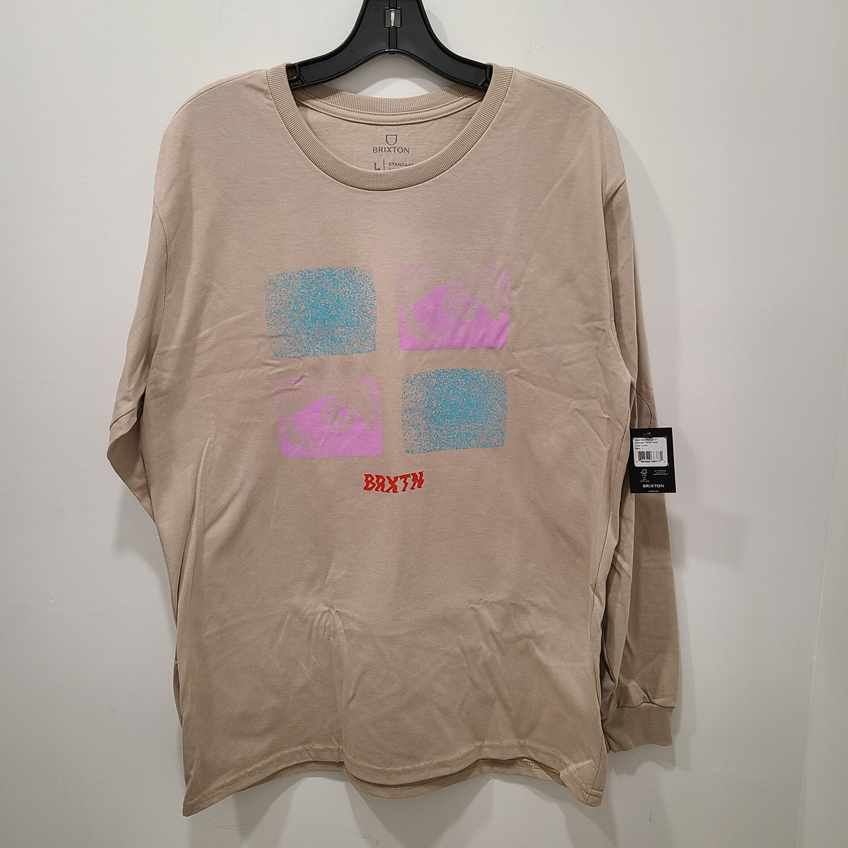 BRIXTON ALL EYES LONG SLEEVE STANDARD TEE SAND
