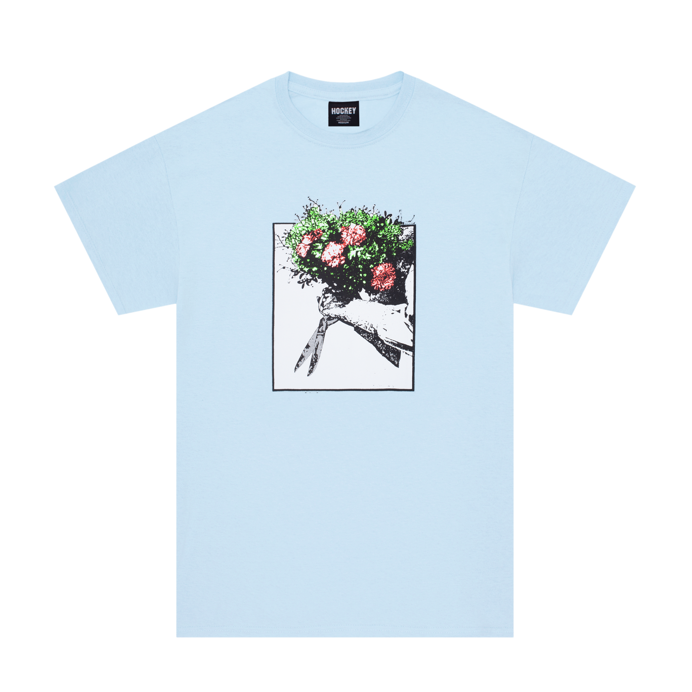 HOCKEY ROSES TEE LIGHT BLUE