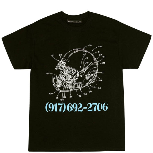 917 FOOTBALL TEE SHIRT BLACK