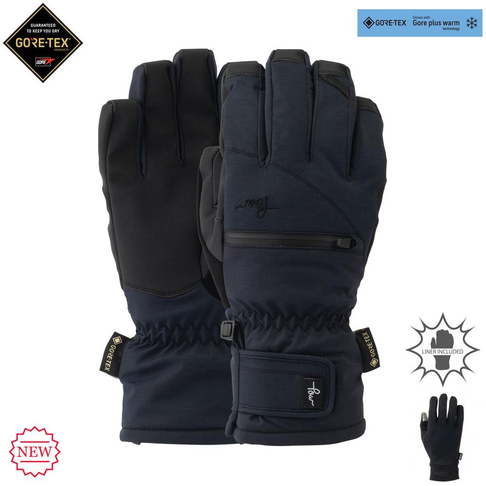 POW WOMENS CASCADIA SHORT GLOVE BLACK + WARM