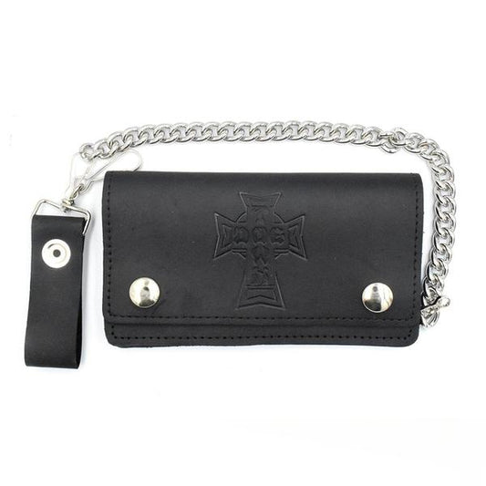 DOGTOWN LARGE LEATHER CROSS LOGO WALLET