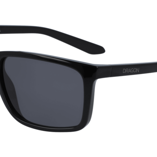 DRAGON MELEE XL SUNGLASSES SHINY BLACK / SMOKE