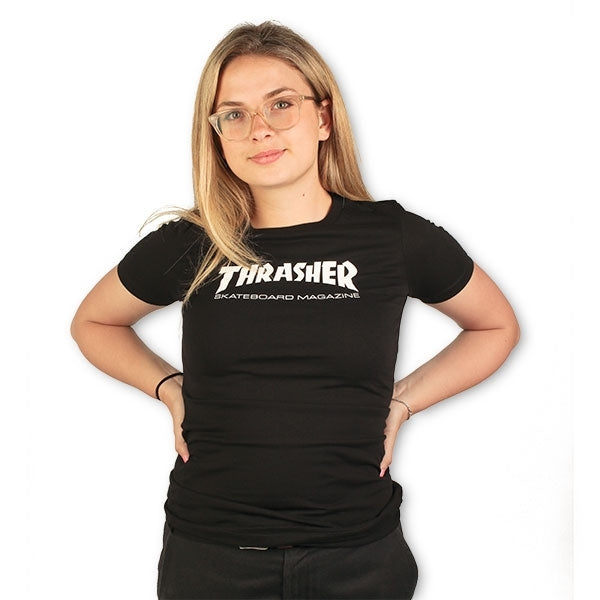 THRASHER FILLES SKATE MAG TEE SHIRT NOIR