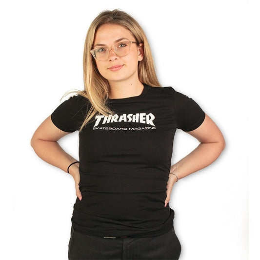 THRASHER GIRLS SKATE MAG TEE SHIRT BLACK