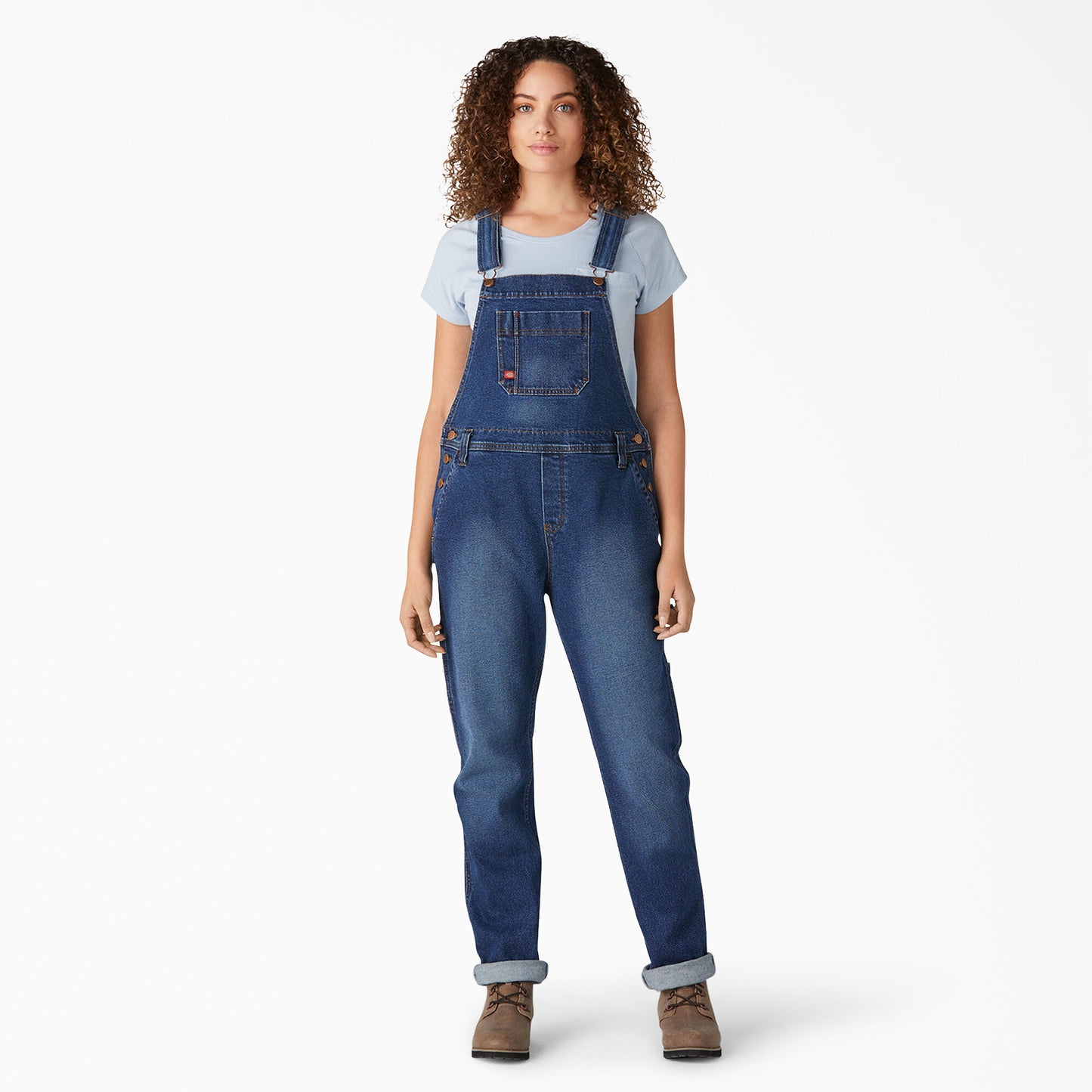 DICKIES BAVOIR EN DENIM DÉLAVÉ POUR FEMMES COUPE BOYFRIEND