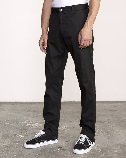 RVCA PANTALON STRETCH LE WEEK-END NOIR