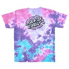 SANTA CRUZ WARP BROKEN DOT TEE COTTON CANDY