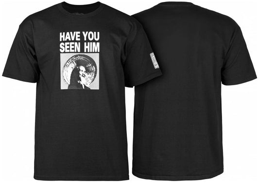 POWELL PERALTA HAVE YOU SEEN HIM SS TEE BLACK