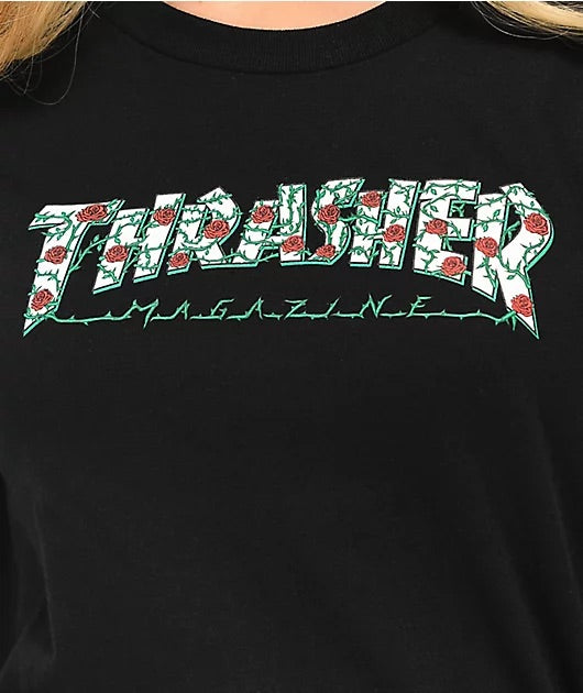 THRASHER FILLES ROSES TEE NOIR