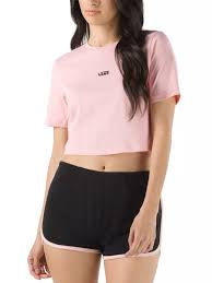 VANS FLYING V CROP TEE PINK