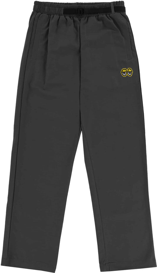 KROOKED EYES RIPSTOP PANT CUSTOM PANT CHARCOAL AVEC BRODERIE JAUNE
