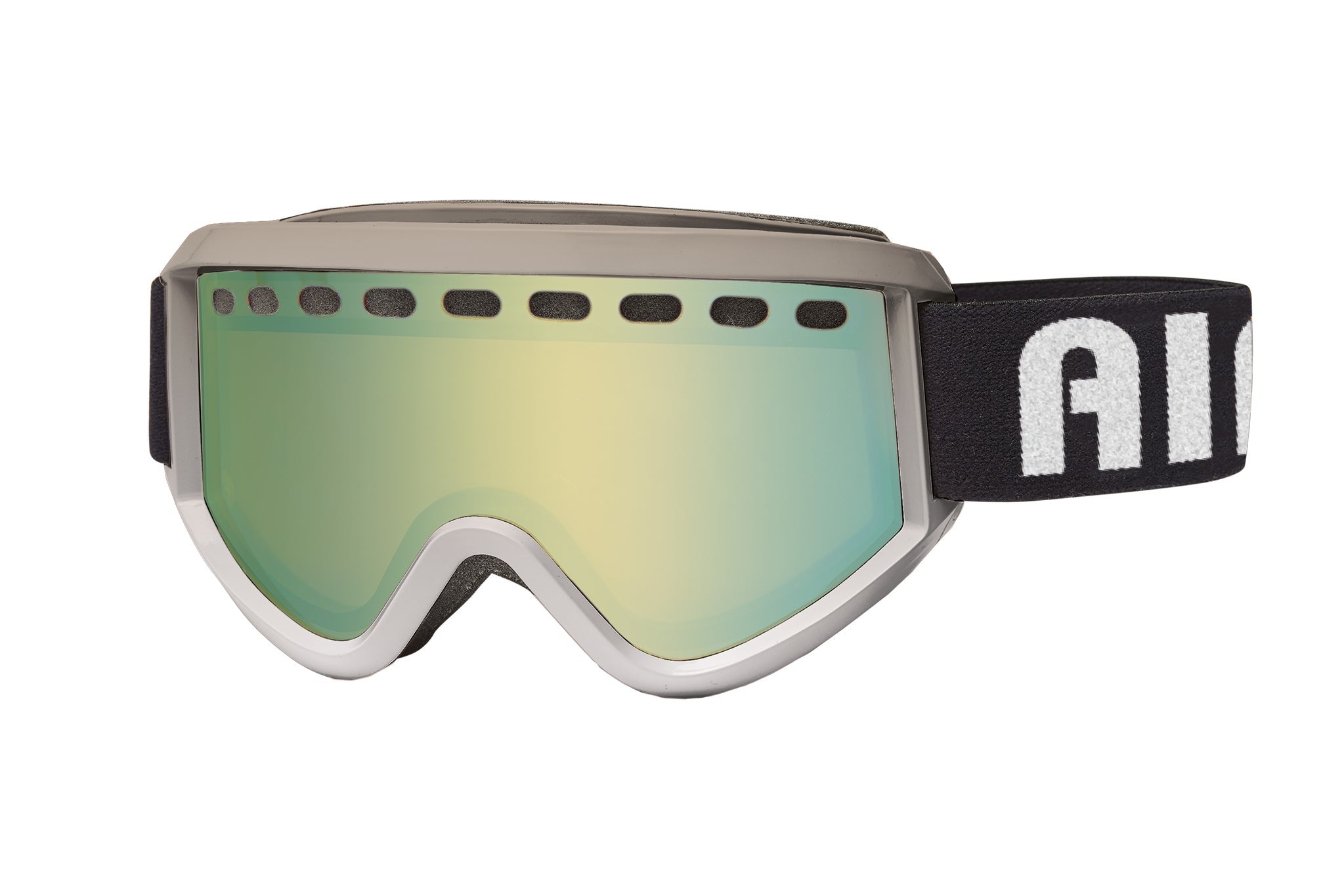 AIRBLASTER AIR GOGGLE MATTE GOAT WHITE WITH GREEN AIR RADIUM LENS