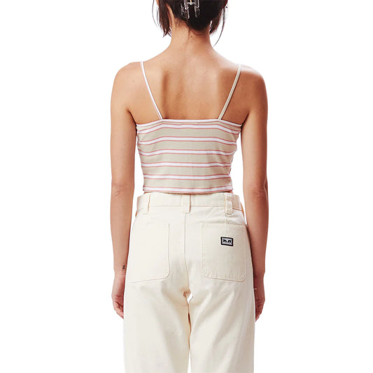 OBEY OLLIE STRIPE TANK GREY VIOLET