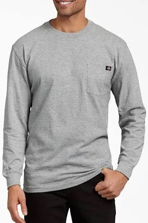 DICKIES HEAVY WEIGHT L/S TEE GRIS CHINÉ