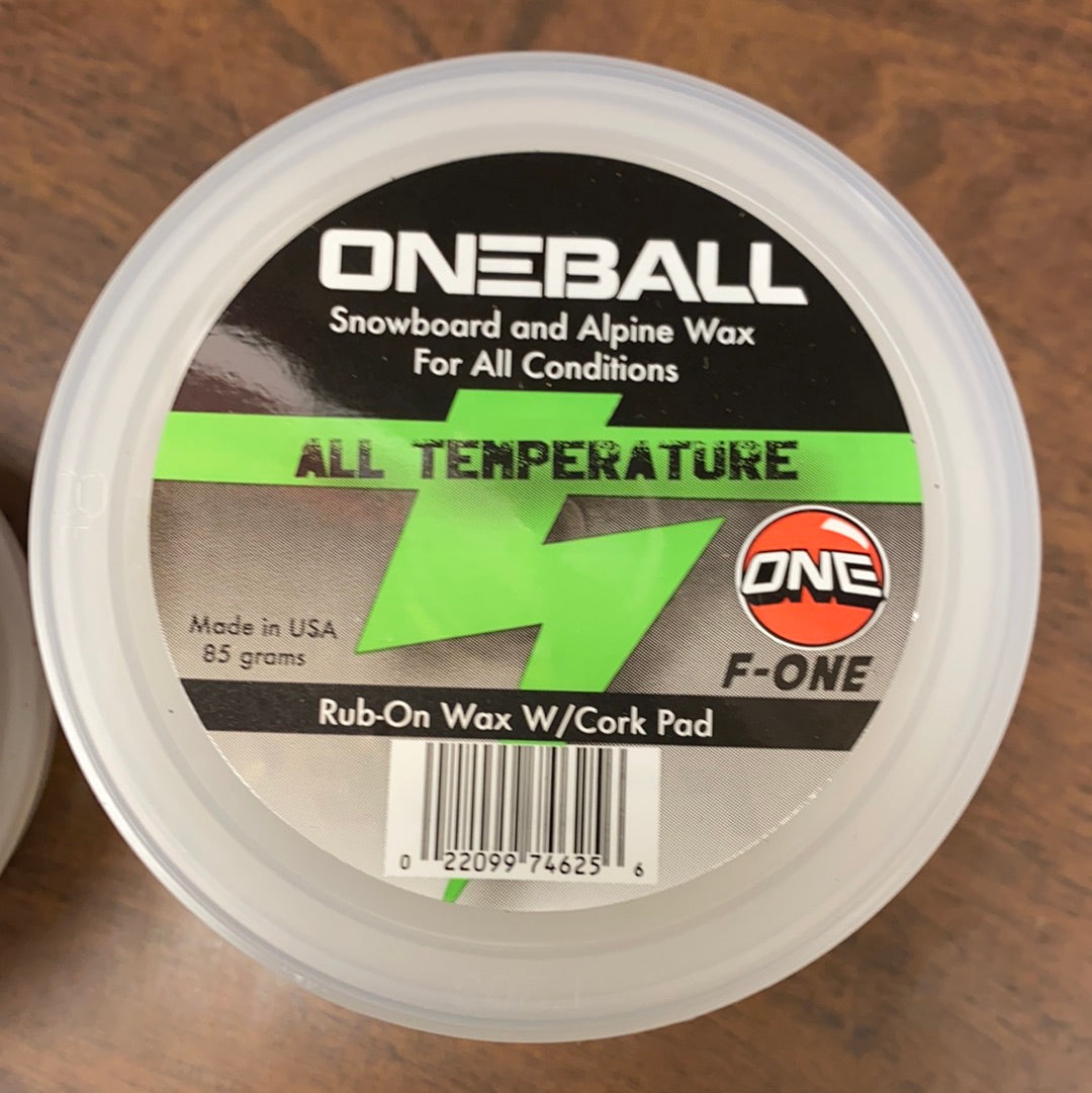 ONE BALL SNOWBOARD WAX TOUTES TEMPÉRATURES