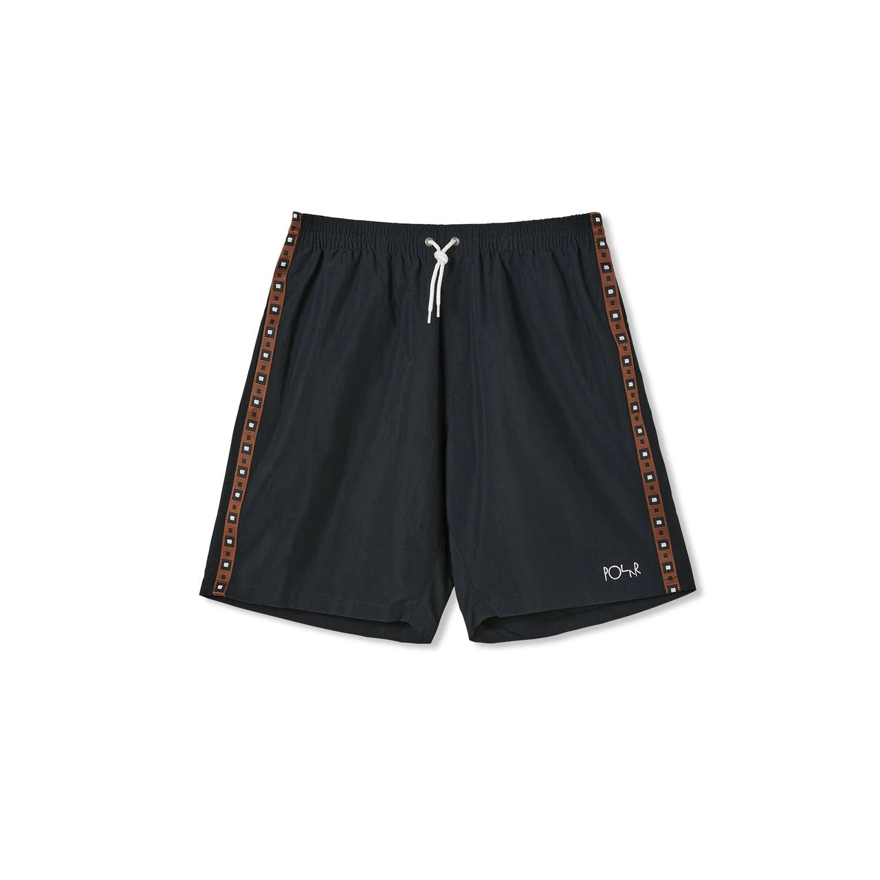 SHORT DE BAIN POLAR SQUARE STRIPE CITY NOIR/MARRON
