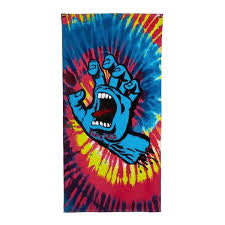 SERVIETTE TIE DYE ROSE SANTA CRUZ