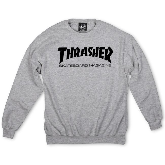 THRASHER MAG CREWNECK GRIS