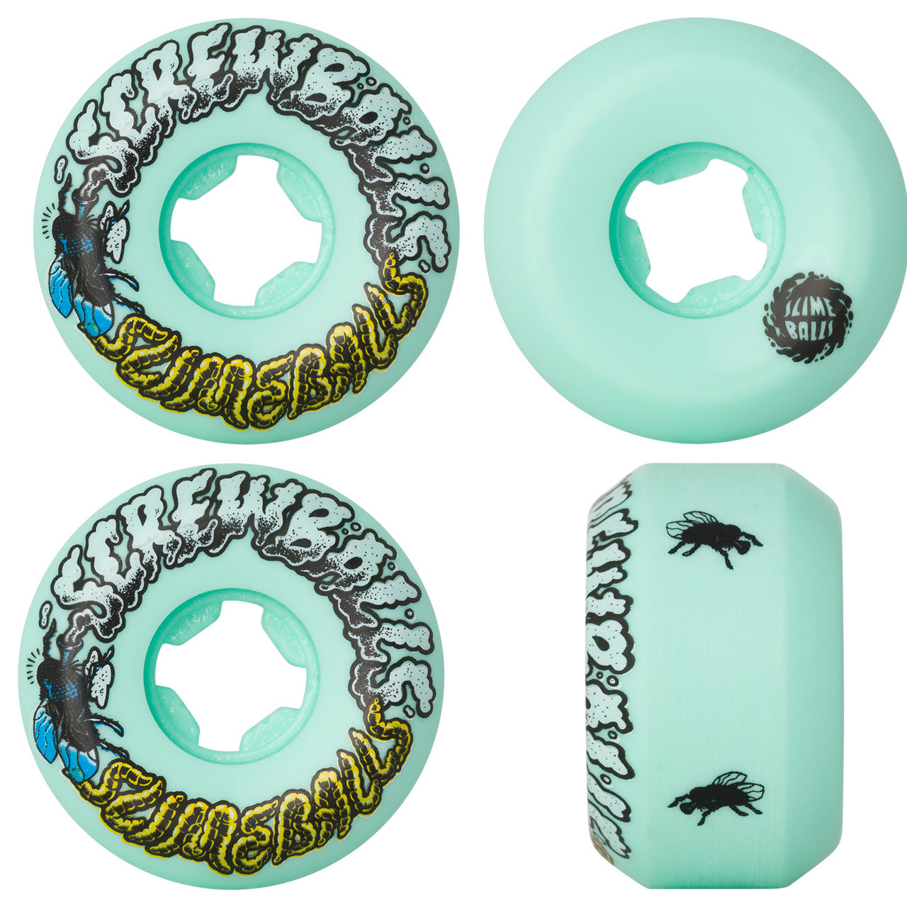 SLIME BALLS ROUES BILLES À VIS SPEED BALLS VERT 99A 53 MM