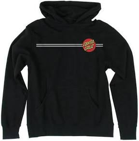 SANTA CRUZ CLASSIC DOT MIDWEIGHT HOODIE YOUTH BLACK