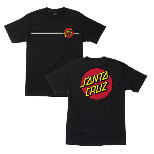 SANTA CRUZ T-SHIRT M/L JEUNESSE CLASSIC DOT NOIR
