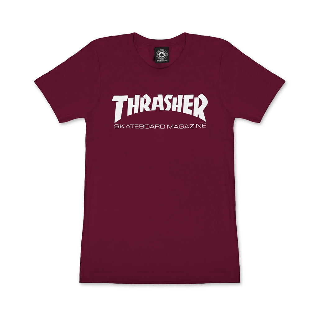 THRASHER GIRLS SKATE MAG TEE MARRON
