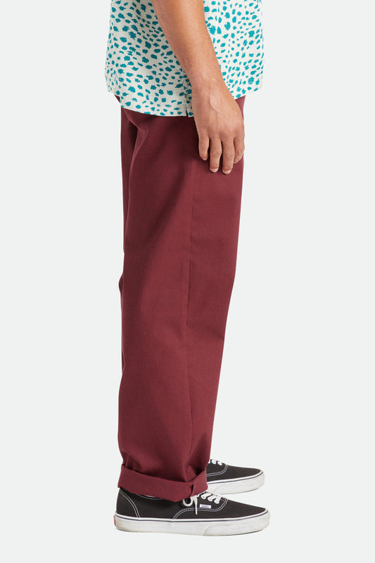 BRIXTON CHOICE CHINO RELAXED PANT MAHOGANY