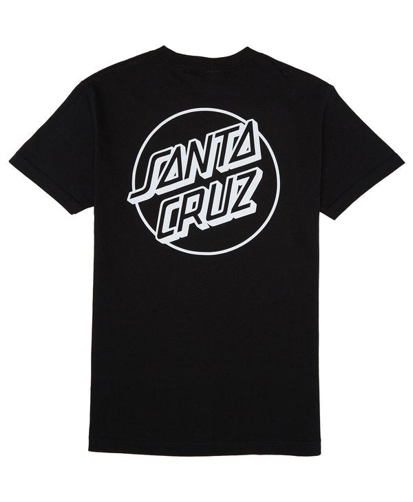 SANTA CRUZ OPUS DOT T-SHIRT RÉGULIER À MANCHES COURTES NOIR AVEC BLANC