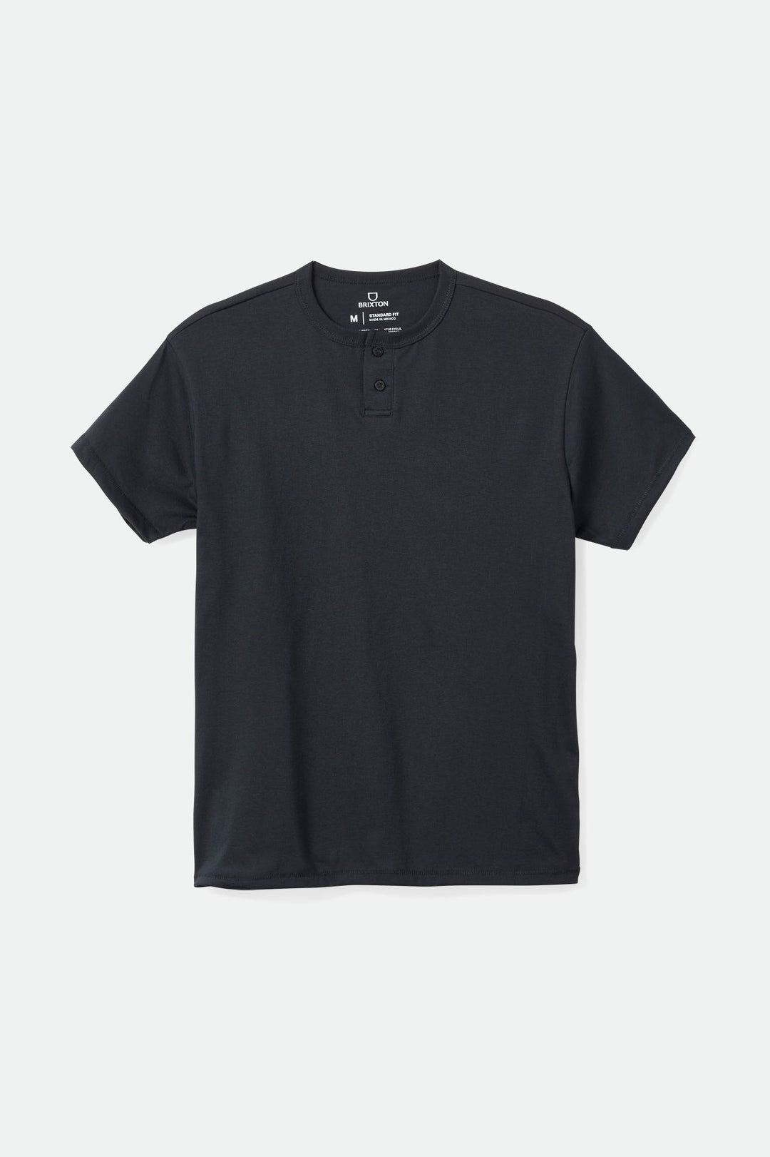 T-SHIRT HENLEY À MANCHES COURTES BRIXTON BASIC NOIR