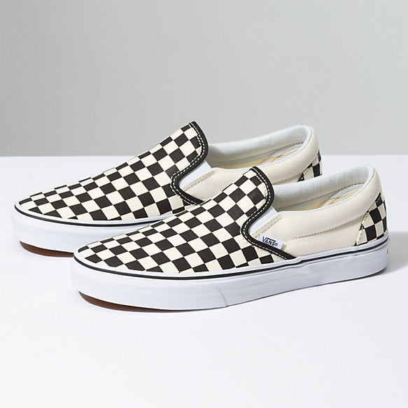 VANS CLASSIC SLIP ON BLACK WHITE CHECKERBOARD