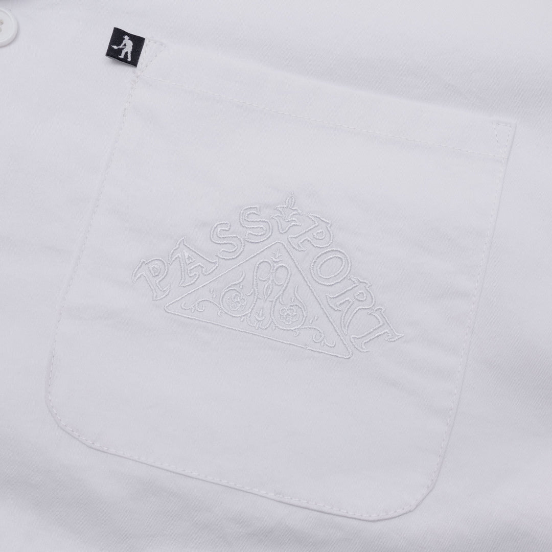 PASSPORT MANUSCRIPT CASUAL SHIRT WHITE