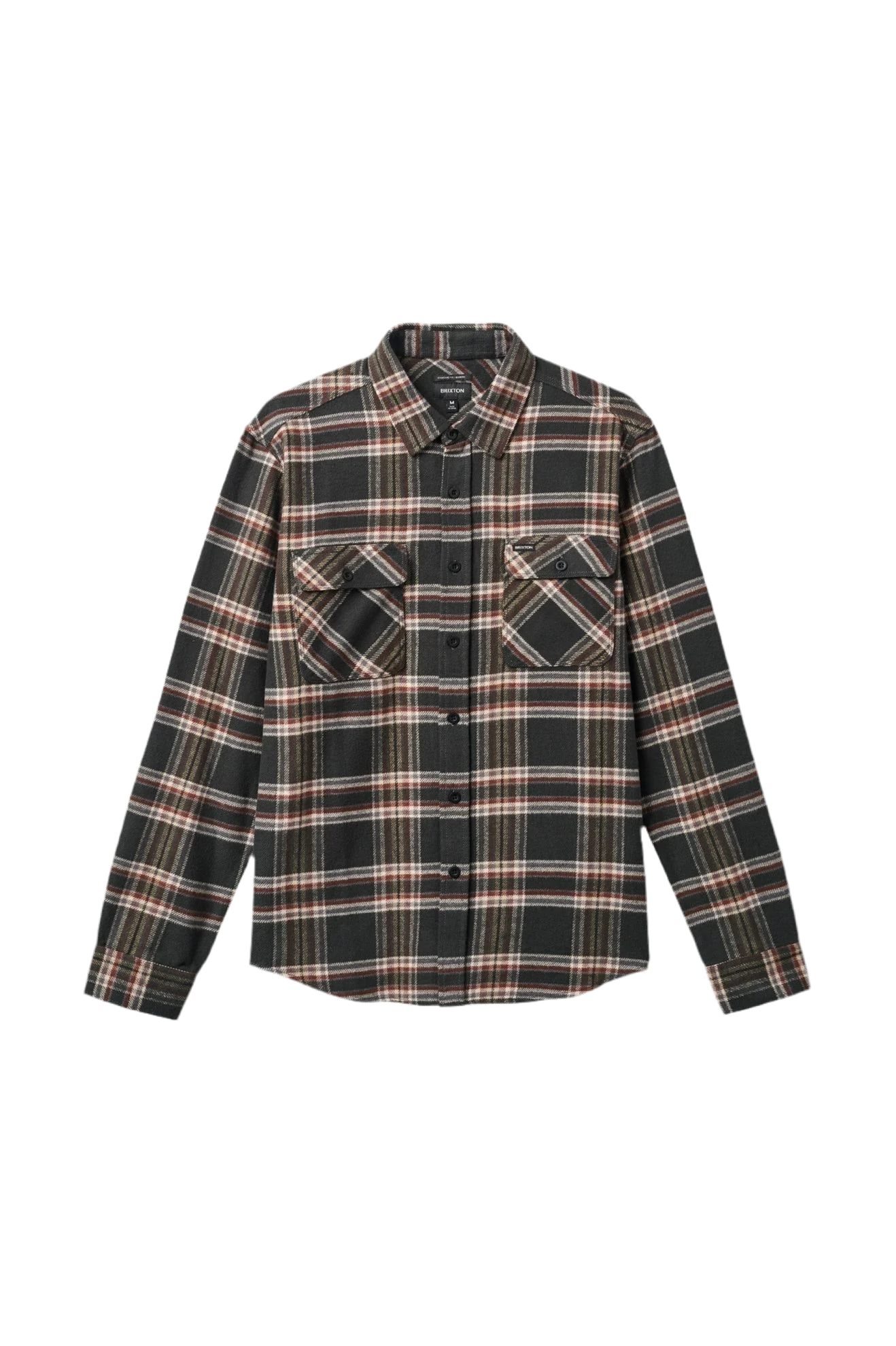 BRIXTON BOWERY FLANNEL BLACK/CHARCOAL/OFF WHITE