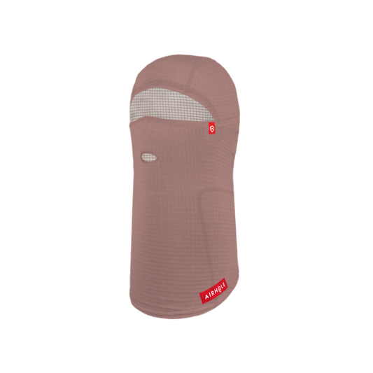AIRHOLE BALACLAVA FULL HINGE WAFFLE FLEECE DUSTY PINK
