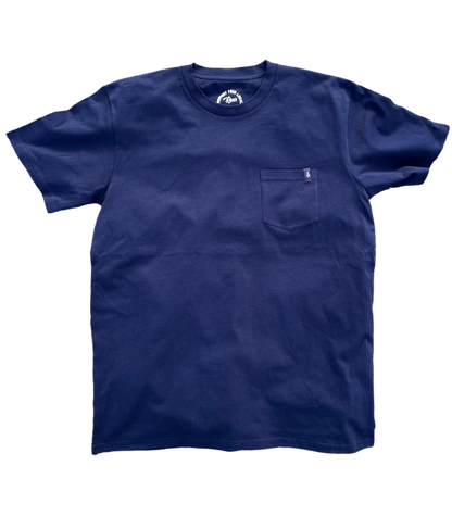 RUMOR LABEL POCKET TEE NAVY