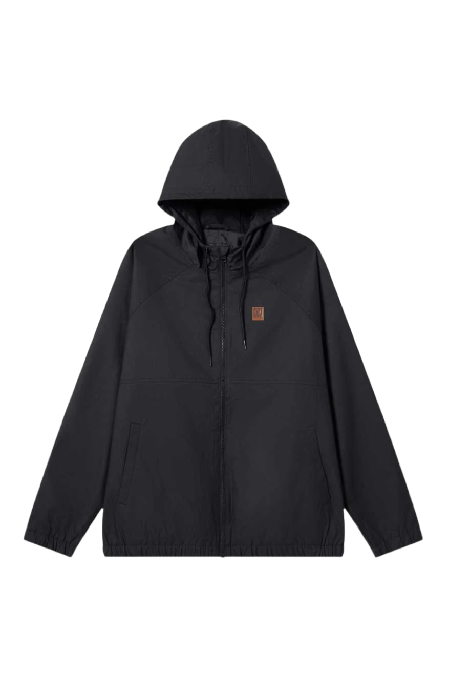 BRIXTON CLAXTON WINDBREAKER PARKA JACKET BLACK