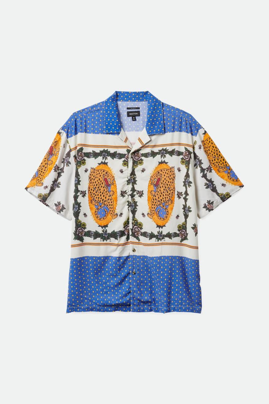 BRIXTON BUNKER RESERVE FIESTA S/S CAMP COLLAR WOVEN SHIRT MEXICO CITY