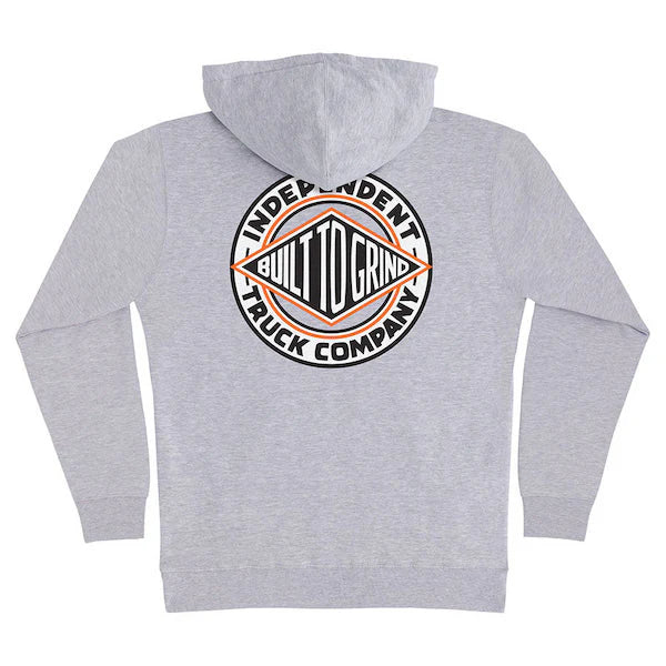 INDEPENDENT BTG SUMMIT PO HOODIE GREY HEATHER ORANGE