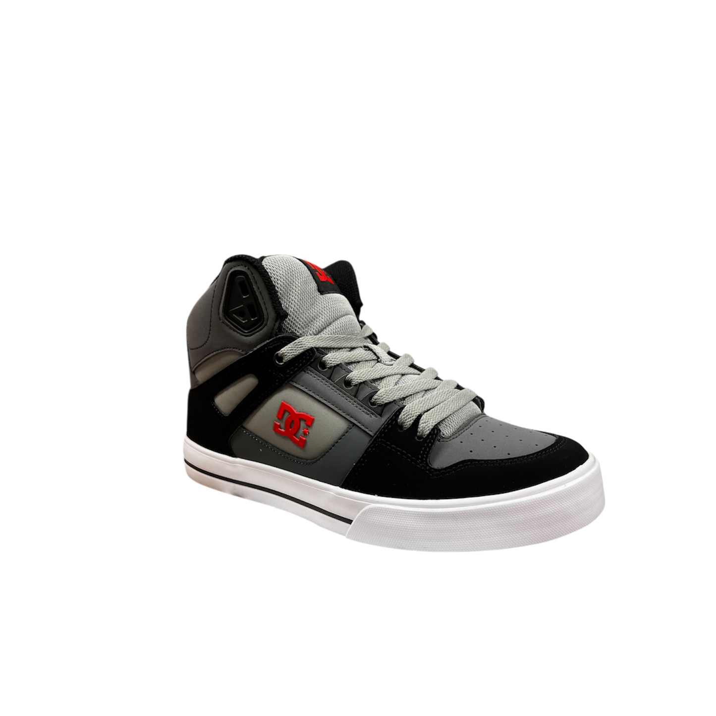 DC PURE HI TOP WC GREY/BLACK/RED