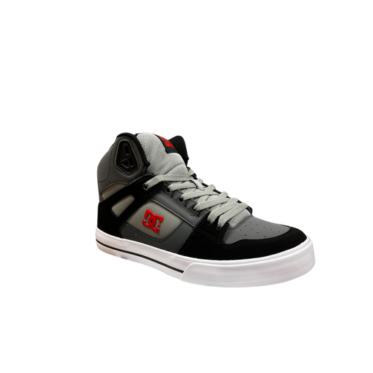 DC PURE HI TOP WC GREY/BLACK/RED