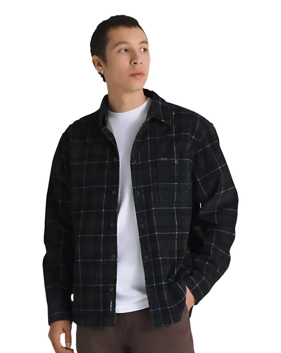 VANS AVE WOVEN LONGSLEEVE FLANNEL SCARAB