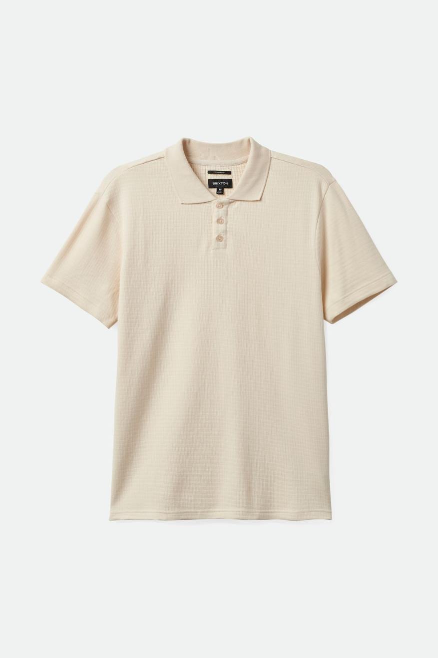 BRIXTON WAFFLE SS POLO TRICOT WHITECAP