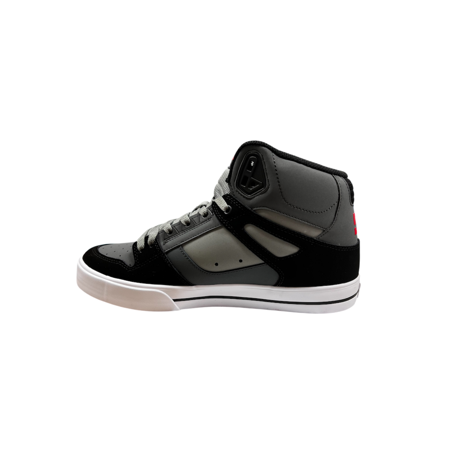 DC PURE HI TOP WC GREY/BLACK/RED